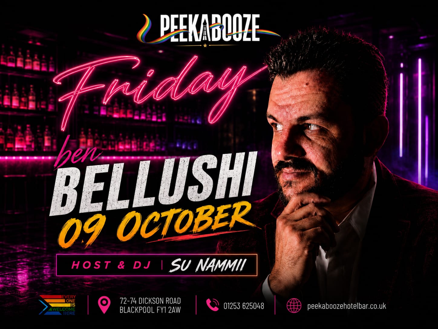 🎤 Ben Jarman Returns to PeekaBooze • Friday 9th October from 10.00pm 🎤
