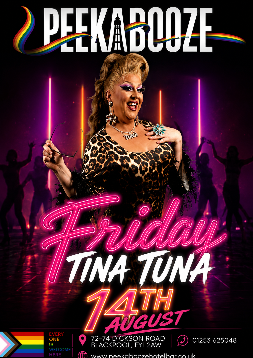 🎤 Tina Tuna – Making Her PeekaBooze Debut • Friday 14th August from 9.00pm 🎤